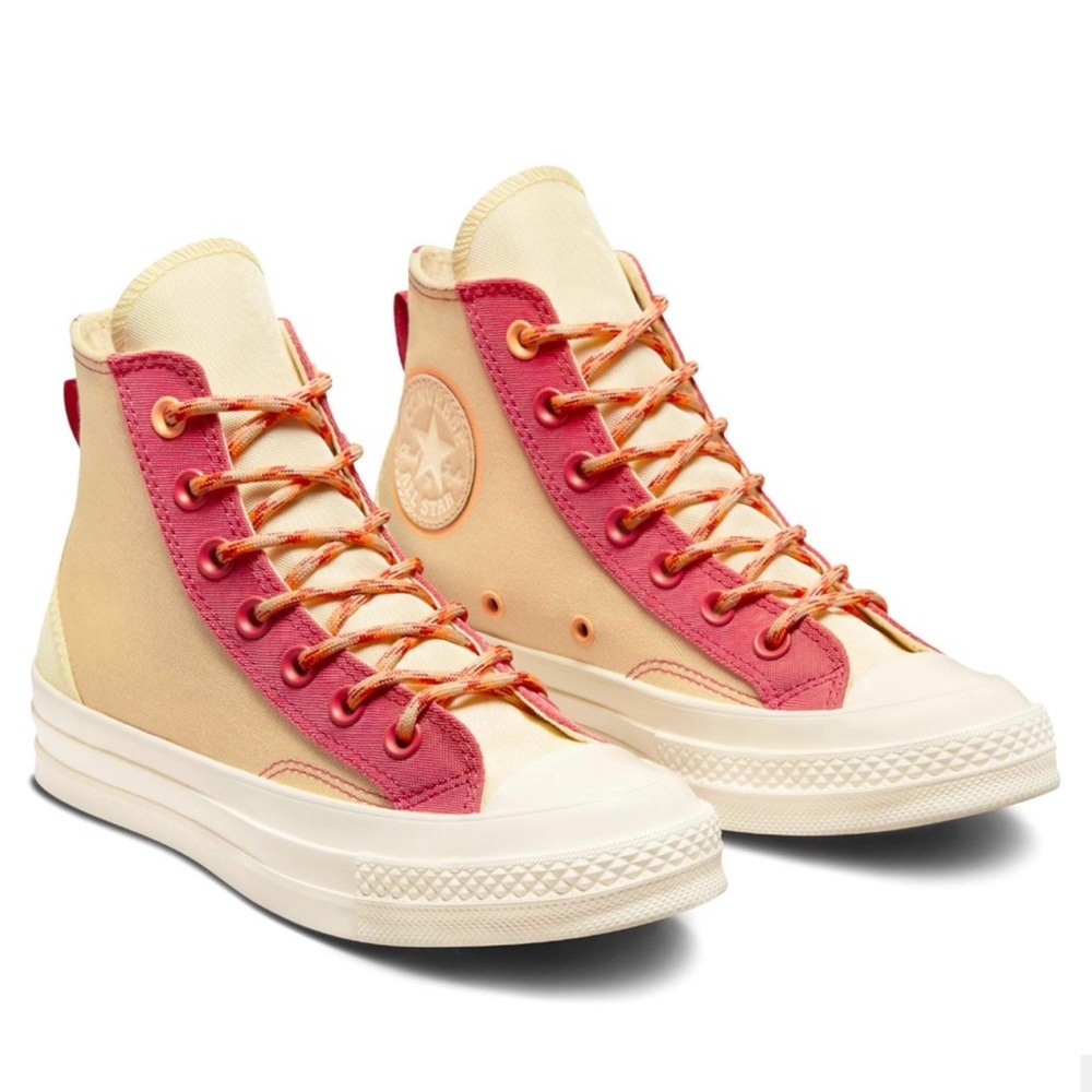 Converse Chuck Taylor’s Pink, Khaki & Orange High-top